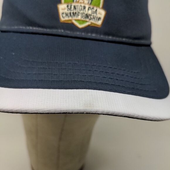 PGA Men's 75th Senior Championship Blue White Strapback Visor Hat Embroidered - Picture 5 of 15